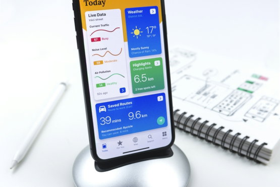 black smartphone